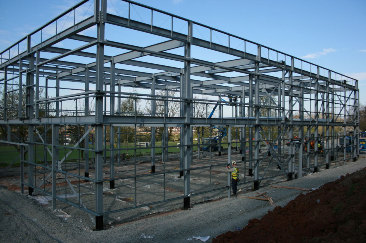 Final checks to the steel frame being undertaken prior to client handover.